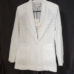 Industry Women's White Eyelet Blazer